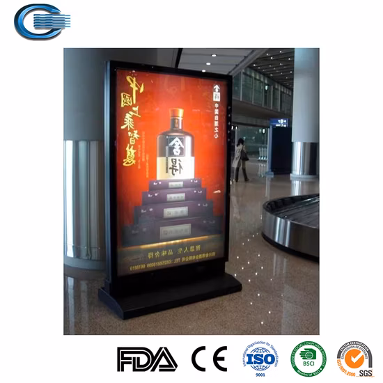 Huasheng Outdoor Board Rectangle Custom Business Light Box Sign LED Outdoor LED Advertising Light Box Acrylic Lightbox Signage