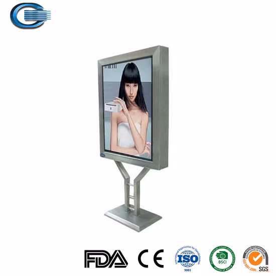 Huasheng Outdoor Board Rectangle Custom Business Light Box Sign LED Outdoor LED Advertising Light Box Acrylic Lightbox Signage