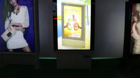 Exhibición retroiluminada de la caja de luz de la pantalla LED del lado doble del cartel de película de la publicidad