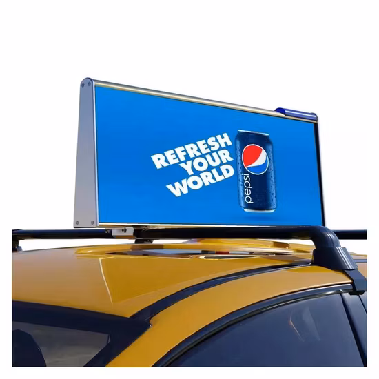 OEM High Refresh Rate Double Side Car Roof Taxi Top LED Advertising Screen Board Display