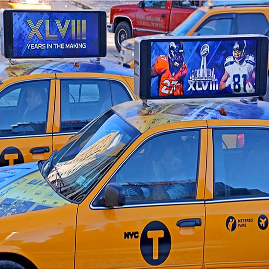 OEM High Refresh Rate Double Side Car Roof Taxi Top LED Advertising Screen Board Display