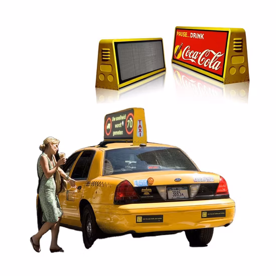 OEM High Refresh Rate Double Side Car Roof Taxi Top LED Advertising Screen Board Display