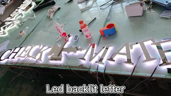 Wholesa China Factory Custom Shop Store Front Metal Logo Thermoforming Light Box Light up Letter Office Commercial Business LED Signs 3D Illuminated Signage