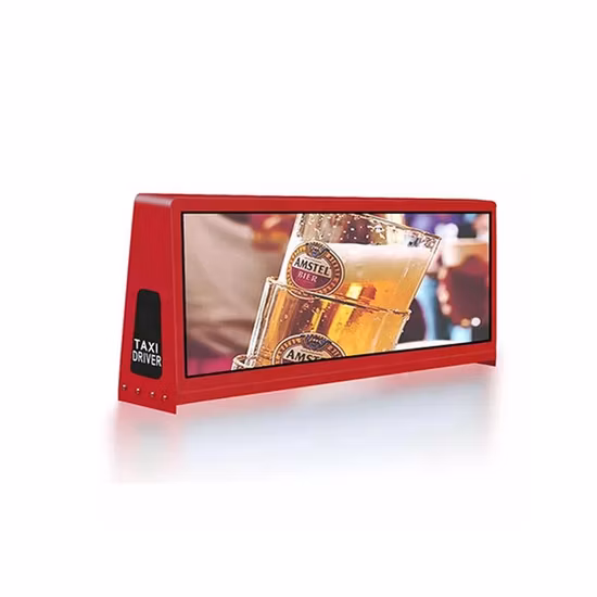 Exhibición del tablero de pantalla de publicidad LED del top del taxi del techo del coche del lado doble de la alta frecuencia de actualización del OEM