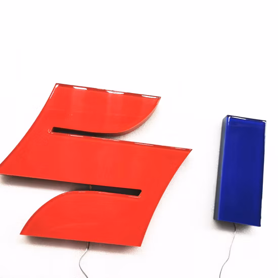 El acrílico de la esquina redonda transparente iluminó la señalización LED de las muestras LED